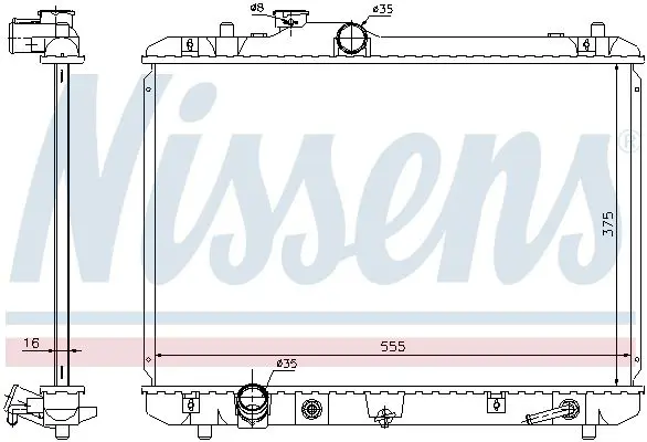 Handler.Part Radiator, engine cooling NISSENS 641755 5