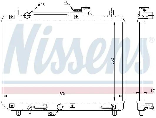 Handler.Part Radiator, engine cooling NISSENS 64176 5