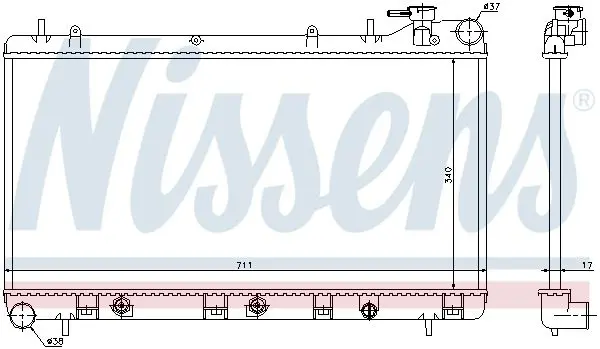 Handler.Part Radiator, engine cooling NISSENS 64186 6