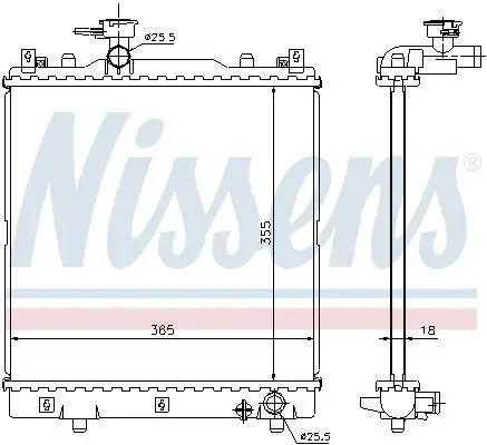 Handler.Part Radiator, engine cooling NISSENS 64204 5