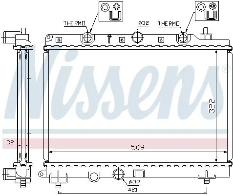 Handler.Part Radiator, engine cooling NISSENS 64304A 6