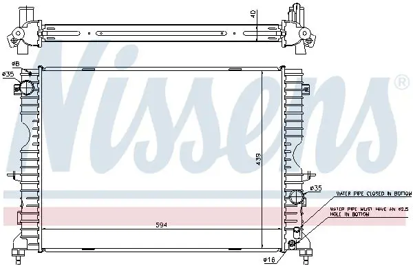 Handler.Part Radiator, engine cooling NISSENS 64312A 6