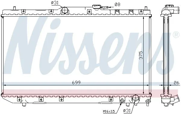 Handler.Part Radiator, engine cooling NISSENS 64785A 5