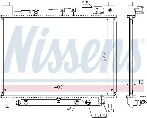 Handler.Part Radiator, engine cooling NISSENS 64799 5