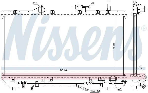 Handler.Part Radiator, engine cooling NISSENS 64802A 6