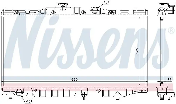 Handler.Part Radiator, engine cooling NISSENS 64851 5