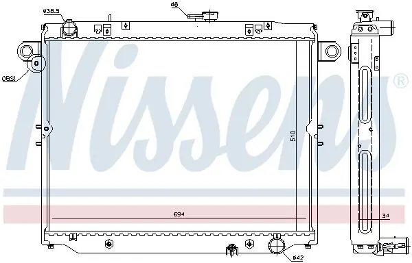 Handler.Part Radiator, engine cooling NISSENS 64881 6