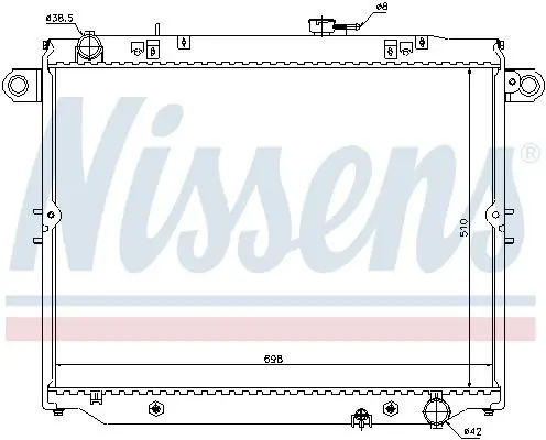 Handler.Part Radiator, engine cooling NISSENS 64882 6