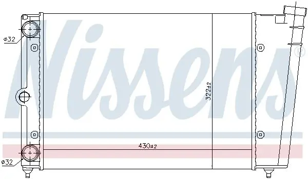 Handler.Part Radiator, engine cooling NISSENS 65100 5