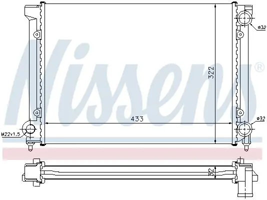 Handler.Part Radiator, engine cooling NISSENS 651651 5