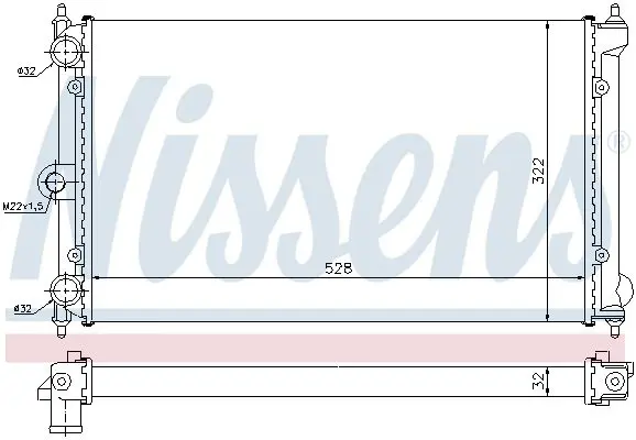 Handler.Part Radiator, engine cooling NISSENS 651731 5