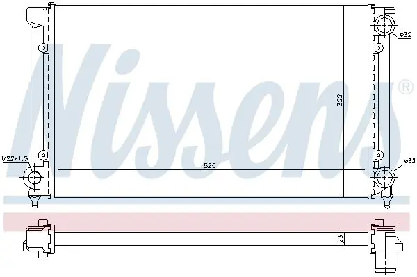 Handler.Part Radiator, engine cooling NISSENS 651741 5