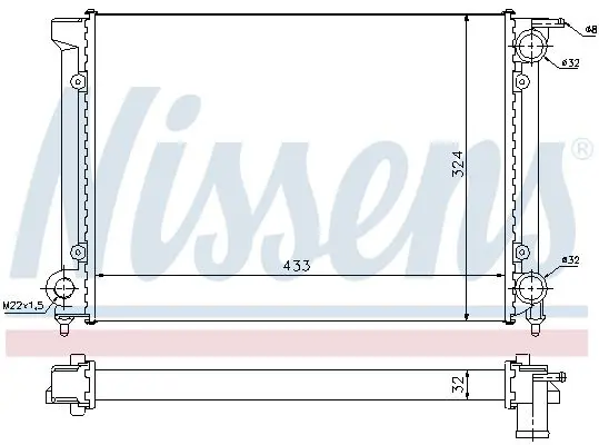 Handler.Part Radiator, engine cooling NISSENS 651811 5