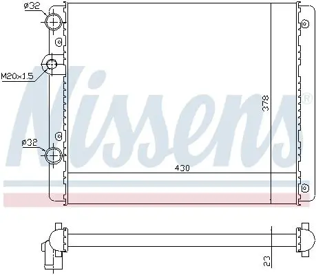 Handler.Part Radiator, engine cooling NISSENS 652341 5