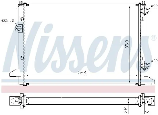 Handler.Part Radiator, engine cooling NISSENS 65253 5