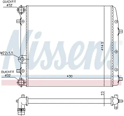 Handler.Part Radiator, engine cooling NISSENS 65264 4