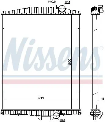 Handler.Part Radiator, engine cooling NISSENS 654630 1