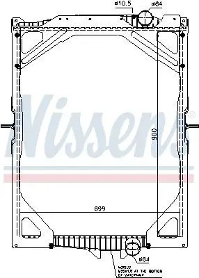 Handler.Part Radiator, engine cooling NISSENS 65463A 1