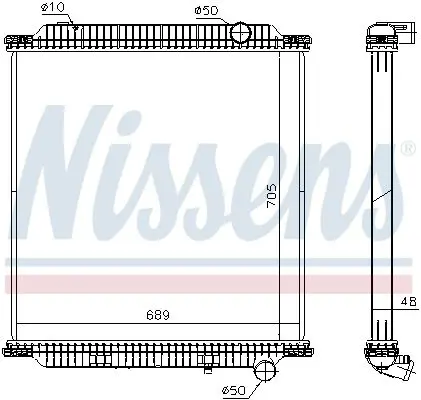 Handler.Part Radiator, engine cooling NISSENS 654760 1