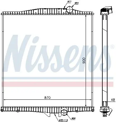 Handler.Part Radiator, engine cooling NISSENS 654620 5