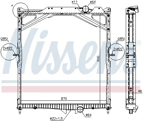 Handler.Part Radiator, engine cooling NISSENS 65469 1