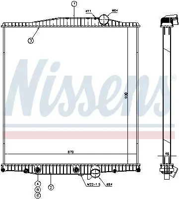 Handler.Part Radiator, engine cooling NISSENS 654720 1