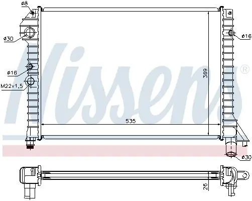 Handler.Part Radiator, engine cooling NISSENS 65517 6