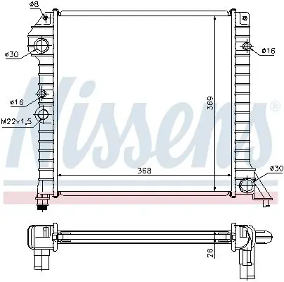 Handler.Part Radiator, engine cooling NISSENS 65518 6