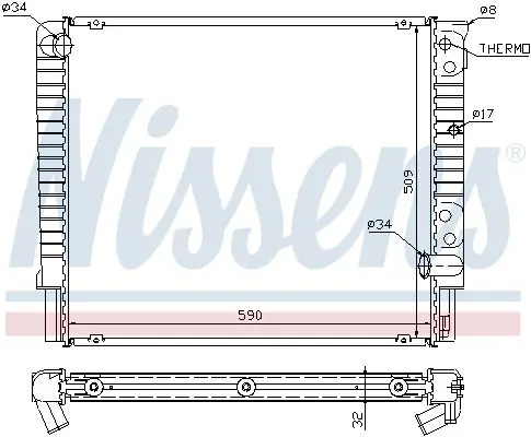 Handler.Part Radiator, engine cooling NISSENS 65508A 6