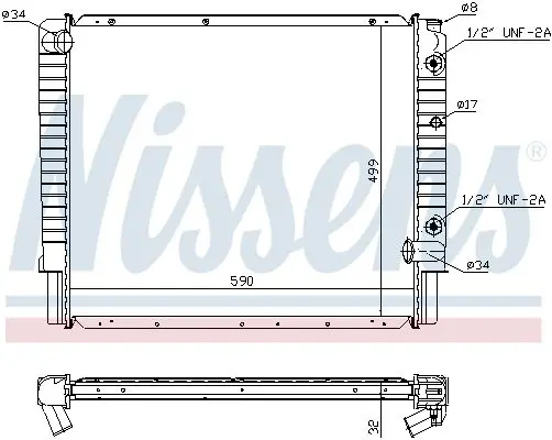 Handler.Part Radiator, engine cooling NISSENS 65523A 5