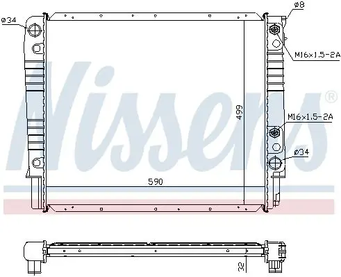 Handler.Part Radiator, engine cooling NISSENS 65530A 5