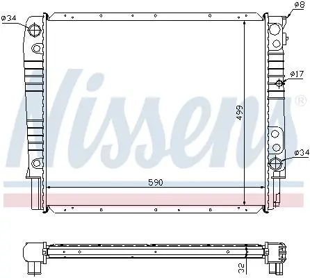 Handler.Part Radiator, engine cooling NISSENS 65531A 5