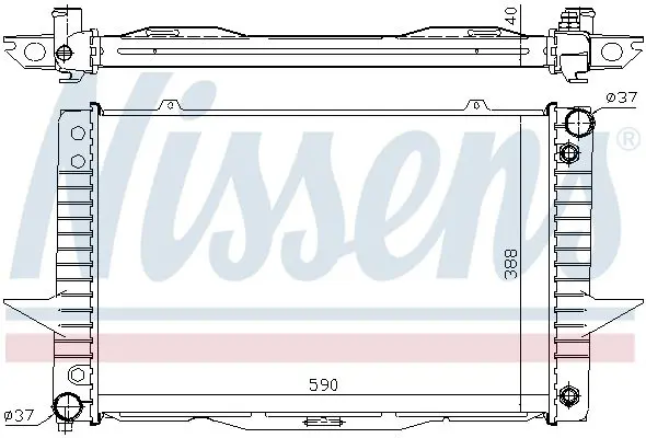 Handler.Part Radiator, engine cooling NISSENS 65540A 5