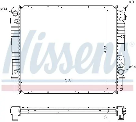 Handler.Part Radiator, engine cooling NISSENS 65550A 5