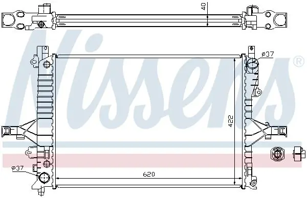 Handler.Part Radiator, engine cooling NISSENS 65553A 6