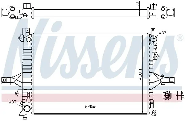 Handler.Part Radiator, engine cooling NISSENS 65557A 5