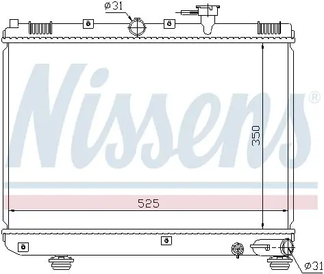 Handler.Part Radiator, engine cooling NISSENS 66624 6