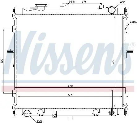 Handler.Part Radiator, engine cooling NISSENS 66642 5