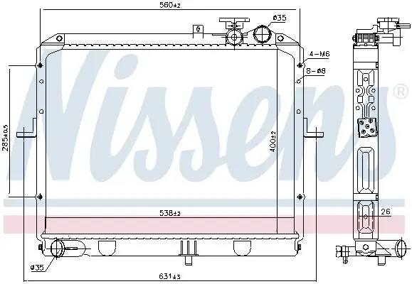 Handler.Part Radiator, engine cooling NISSENS 66646 5