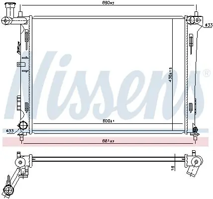 Handler.Part Radiator, engine cooling NISSENS 66674 5