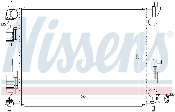 Handler.Part Radiator, engine cooling NISSENS 66756 5