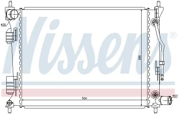 Handler.Part Radiator, engine cooling NISSENS 66757 5