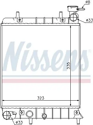 Handler.Part Radiator, engine cooling NISSENS 67022 5