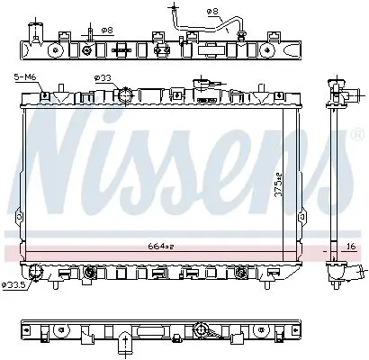 Handler.Part Radiator, engine cooling NISSENS 67025 6