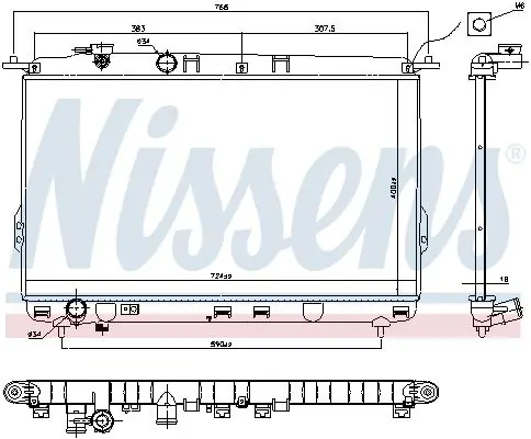 Handler.Part Radiator, engine cooling NISSENS 67026 5