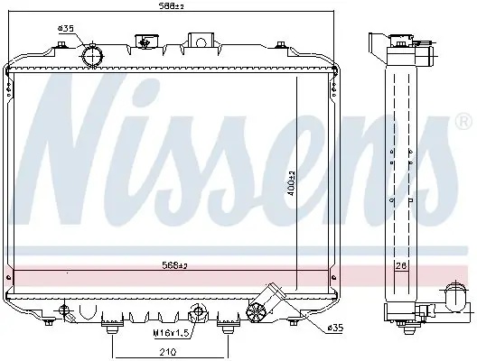 Handler.Part Radiator, engine cooling NISSENS 67034 5