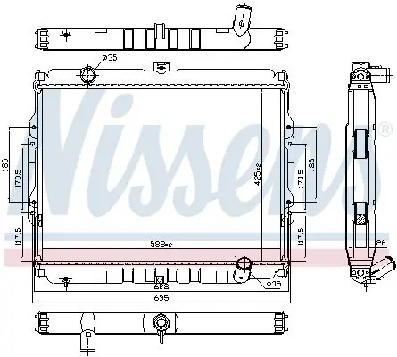 Handler.Part Radiator, engine cooling NISSENS 67046 5