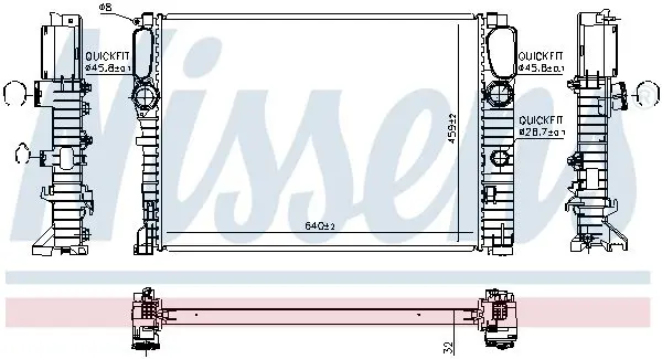 Handler.Part Radiator, engine cooling NISSENS 67102A 6