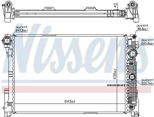 Handler.Part Radiator, engine cooling NISSENS 67156A 9