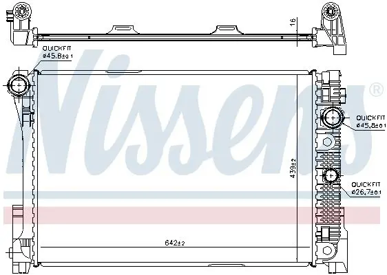 Handler.Part Radiator, engine cooling NISSENS 67164 6